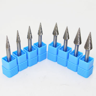 جودة  Cone Shape Abrasive Tungsten Carbide Rotary Burr YG7 Grade Supplied Carbide Grinding Burrs for Hardened Steel مصنع