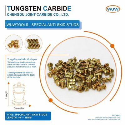 سعر جيد إطارات ثلجية من كربيد التنغستن مخصصة مع طول إجمالي 5.7-15 ملم وقطر 6.5-12 ملم للدراجات الهوائية الدراجات النارية ATV-UTV الشاحنة الشوكية شاحنة ذاتية مركبة خارج الطريق الانترنت