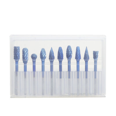 جودة 3 ملم شيك قطعة مزدوجة كربيد التونغستين الدوار بور مع الطلاء الأزرق للمعادن والخشب مصنع