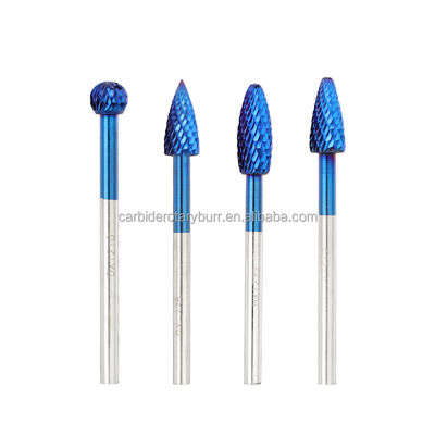 سعر جيد TiAlN Coated Carbide Rotary Burr with 3X Longer Service Life in Standard Cut, Double Cut, and Aluma Cut (تيل أل إن مغلف بالكربيد الدواري) متصل